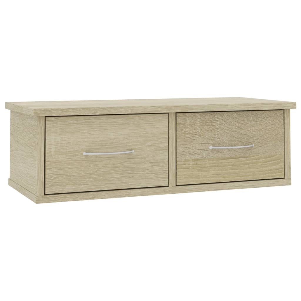 Scaffale Cassetti Parete Rovere Sonoma 60x26x18,5cm Multistrato | homemem39