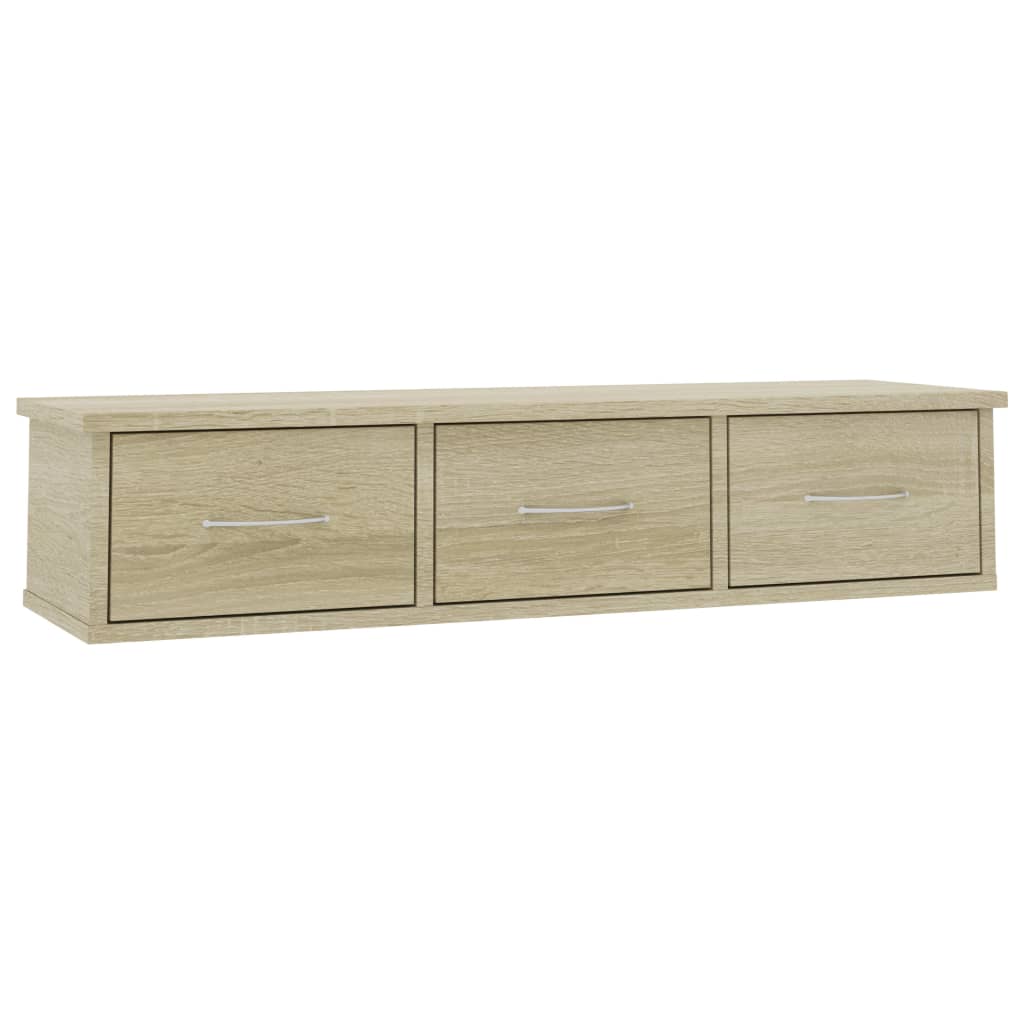 Scaffale Cassetti Parete Rovere Sonoma 88x26x18,5cm Multistrato | homemem39