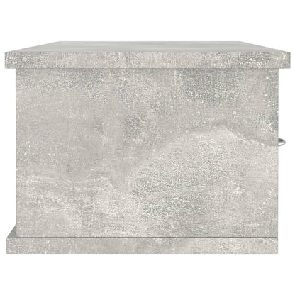 Scaffale Cassetti Parete Grigio Cemento 88x26x18,5 Multistrato | homemem39