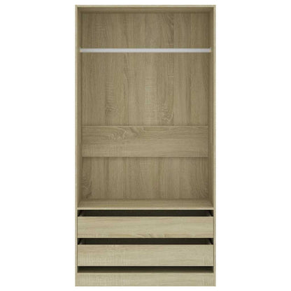 Armadio Rovere Sonoma 100x50x200 cm in Legno Multistrato - homemem39