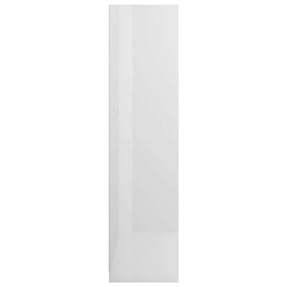 Armadio Bianco Lucido 100x50x200 cm in Legno Multistrato - homemem39