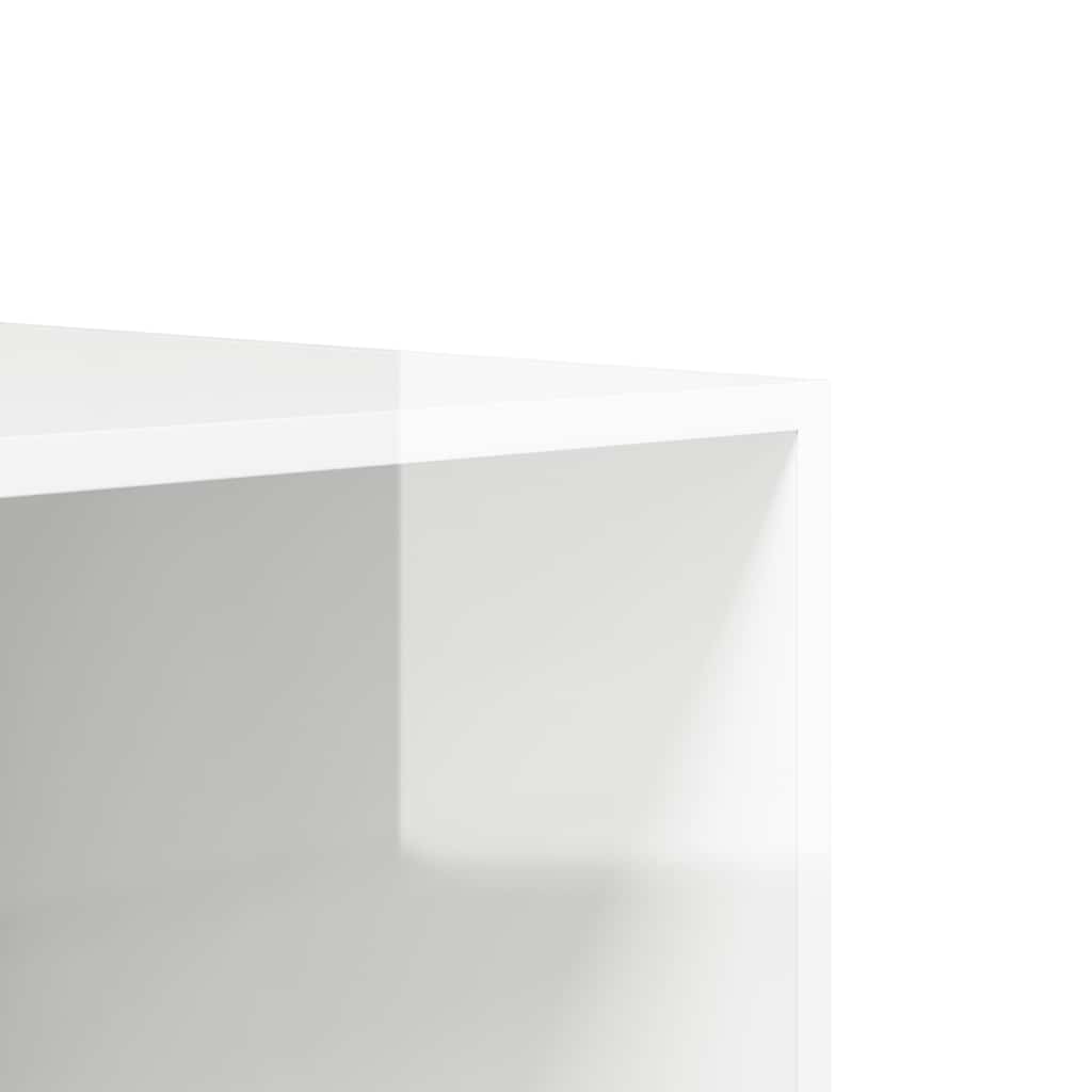 Armadio Bianco Lucido 100x50x200 cm in Legno Multistrato
