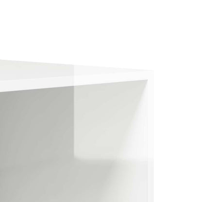 Armadio Bianco Lucido 100x50x200 cm in Legno Multistrato
