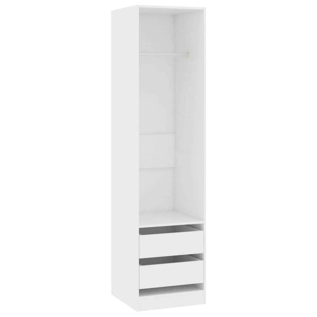 Armadio con Cassetti Bianco 50x50x200 cm in Legno Multistrato - homemem39