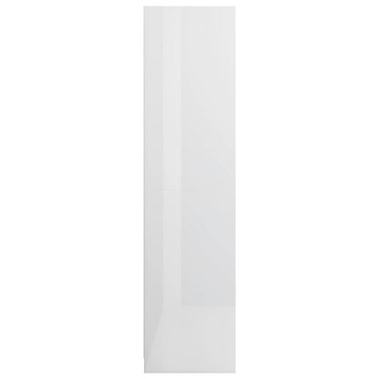 Armadio Cassetti Bianco Lucido 50x50x200 cm Legno Multistrato - homemem39