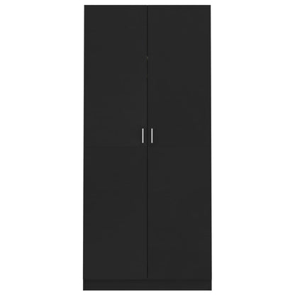 Armadio Nero 90x52x200 cm in Legno Multistrato - homemem39