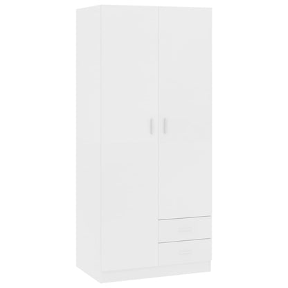 Armadio Bianco 80x52x180 cm in Legno Multistrato - homemem39