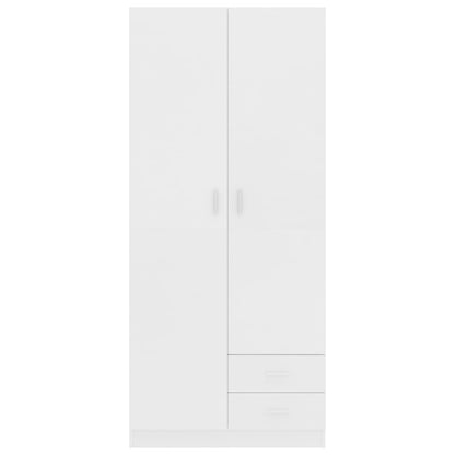 Armadio Bianco 80x52x180 cm in Legno Multistrato - homemem39