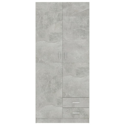 Armadio Grigio Cemento 80x52x180 cm in Legno Multistrato - homemem39