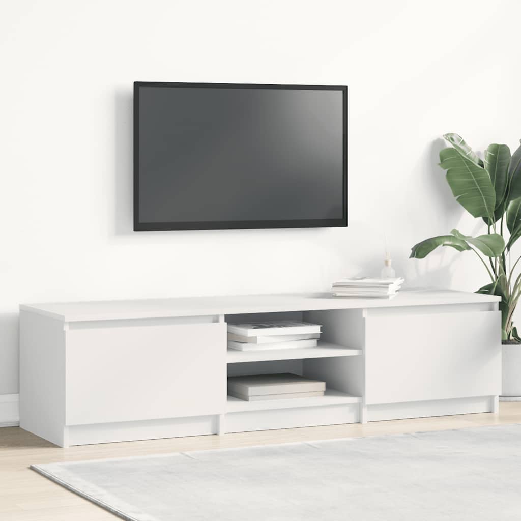 Mobile Porta TV Bianco 140x40x35,5 cm in Legno Multistrato - homemem39