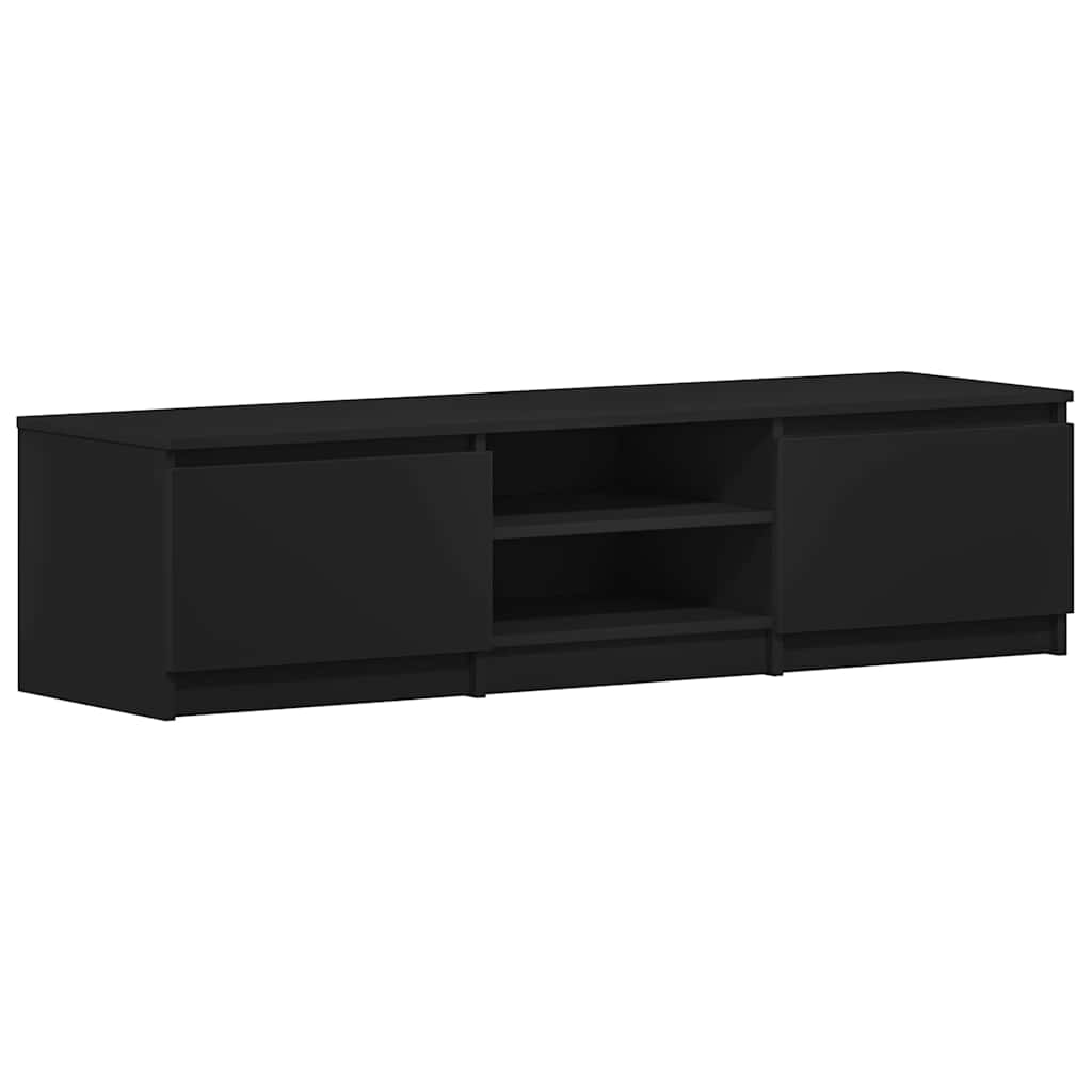 Mobile Porta TV Nero 140x40x35,5 cm in Legno Multistrato - homemem39