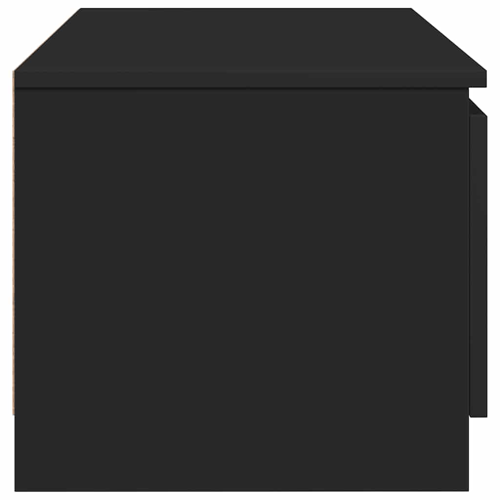 Mobile Porta TV Nero 140x40x35,5 cm in Legno Multistrato - homemem39