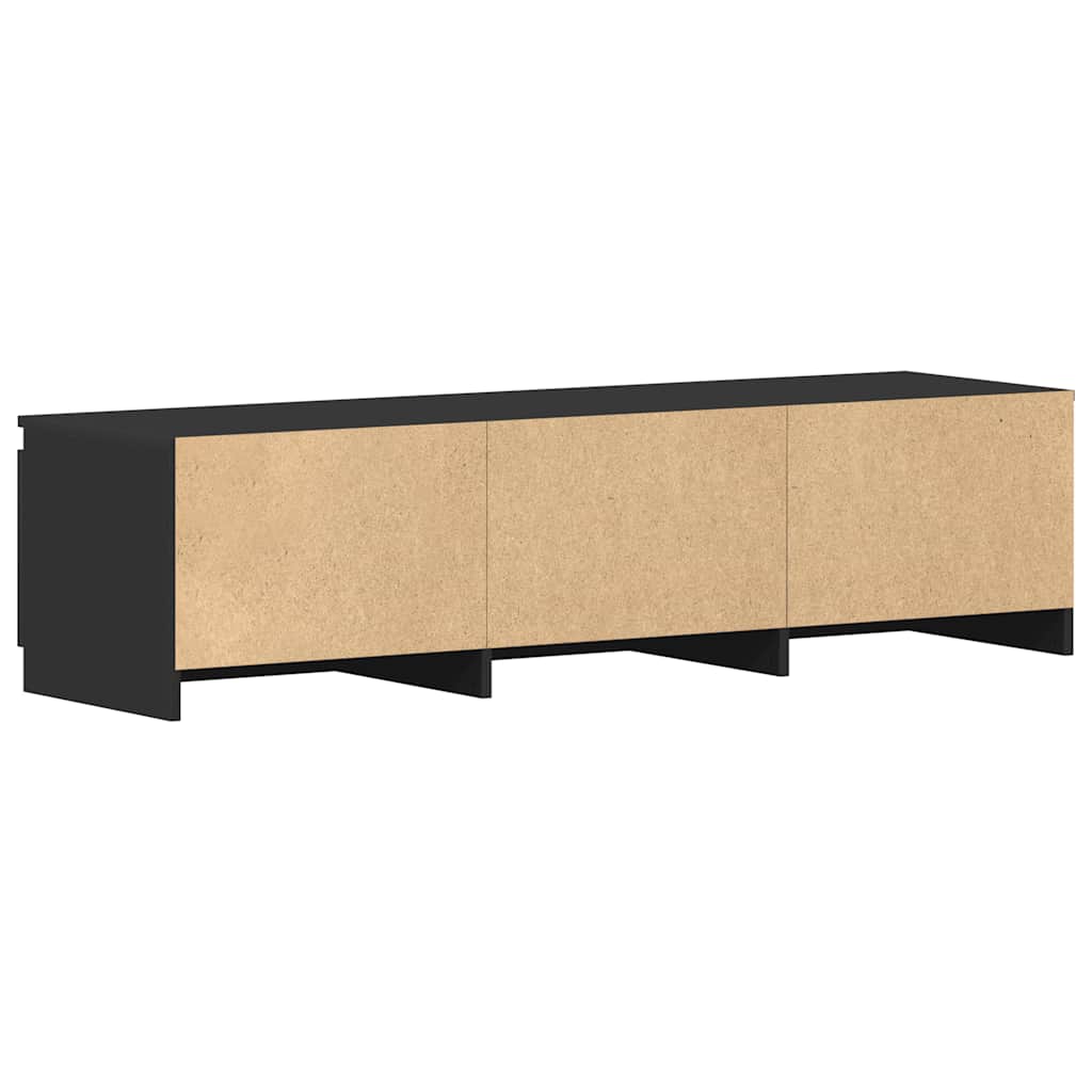 Mobile Porta TV Nero 140x40x35,5 cm in Legno Multistrato - homemem39