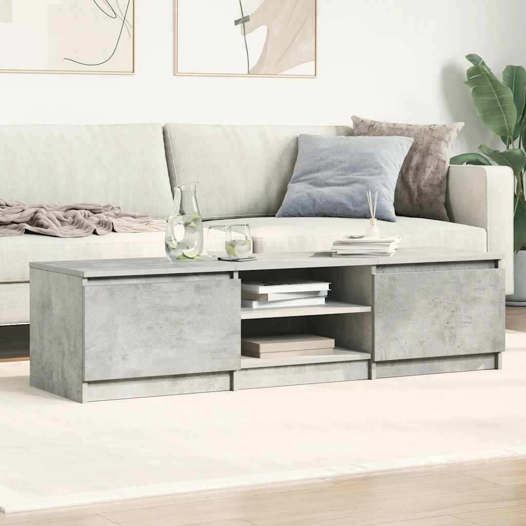 Mobile Porta TV Grigio Cemento 140x40x35,5 cm Legno Multistrato | homemem39
