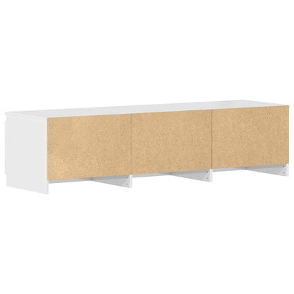 Mobile Porta TV Bianco Lucido 140x40x35,5 cm Legno Multistrato | homemem39