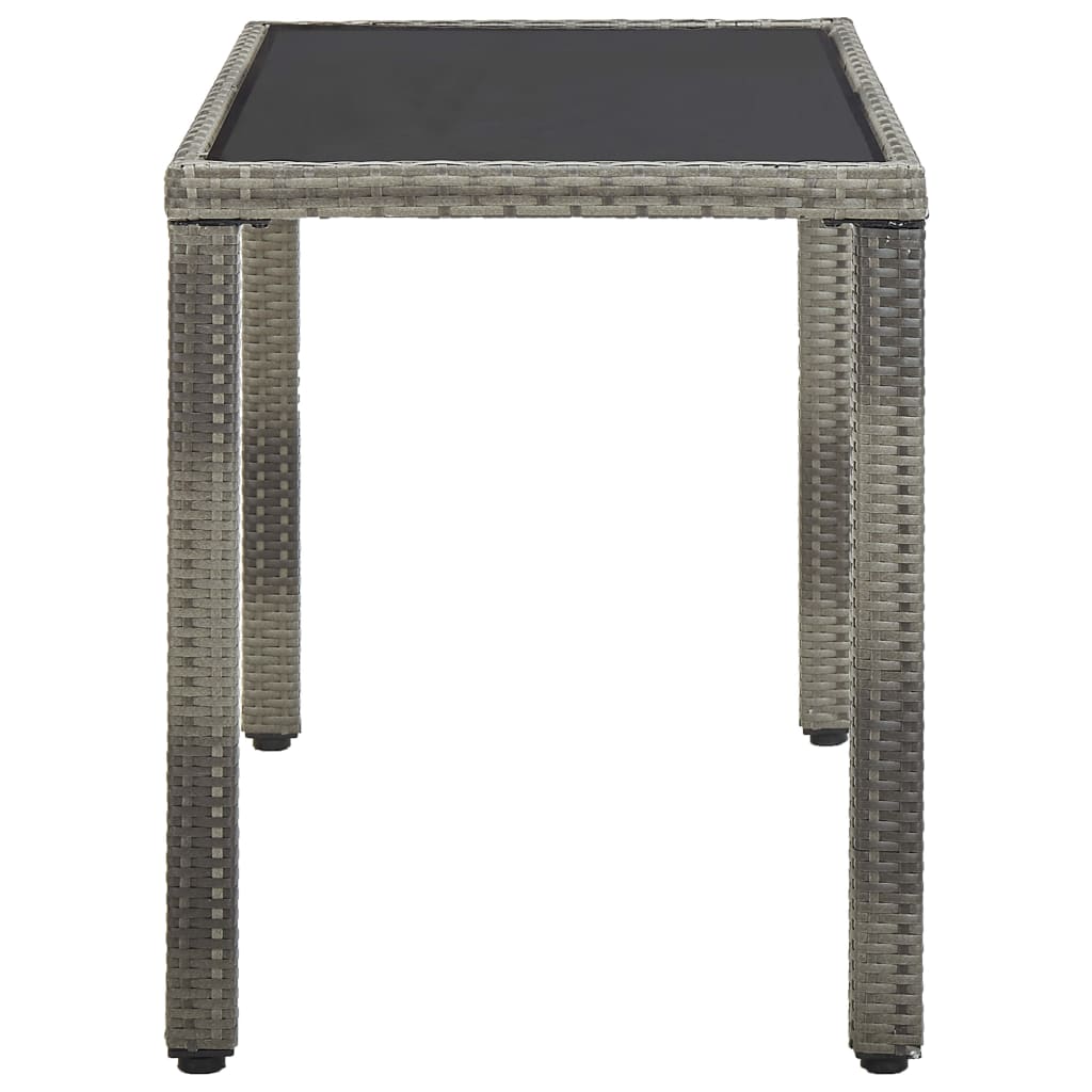 Set da Pranzo da Giardino 5 pz con Cuscini in Polyrattan Grigio | homemem39