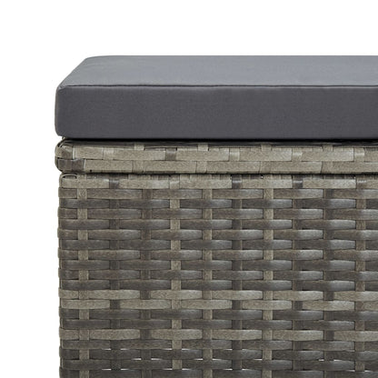 Set da Pranzo da Giardino 5 pz con Cuscini in Polyrattan Grigio | homemem39