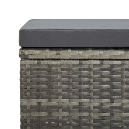 Set da Pranzo da Giardino 11 pz con Cuscini Polyrattan Grigio | homemem39