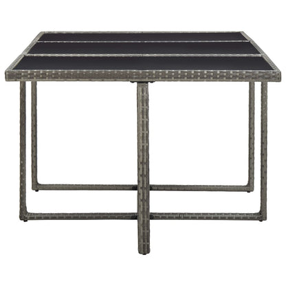 Set da Pranzo da Giardino 11 pz con Cuscini Polyrattan Grigio | homemem39
