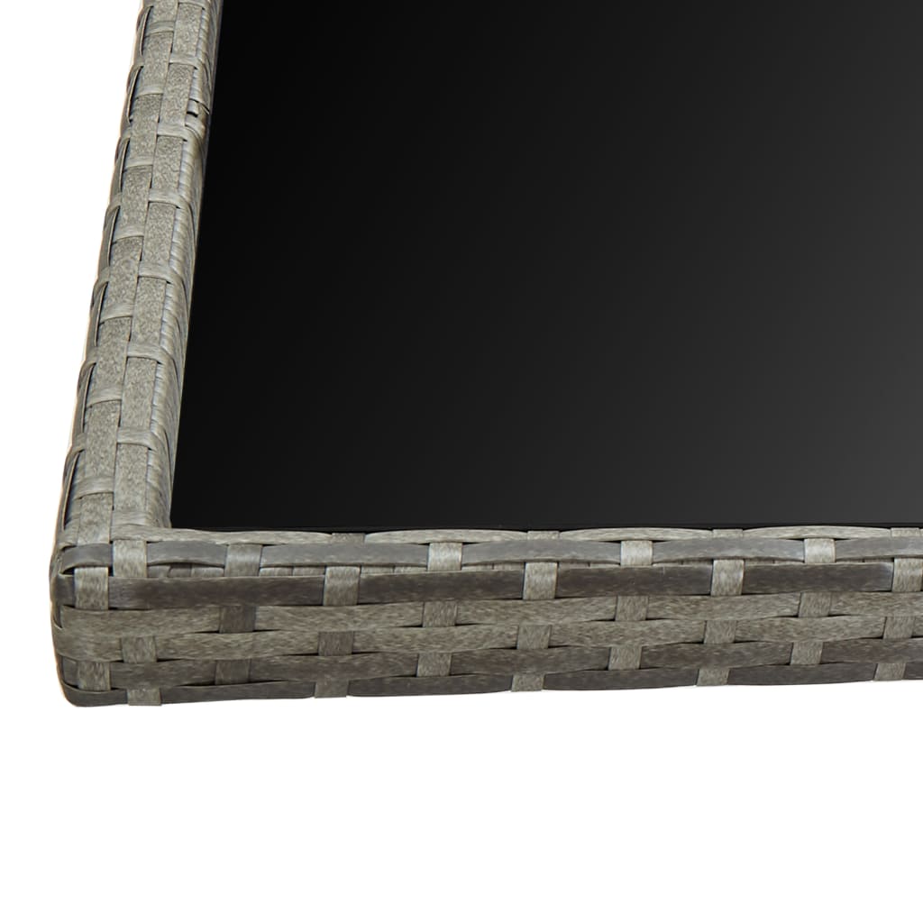 Set da Pranzo da Giardino 13pz con Cuscini in Polyrattan Grigio - homemem39