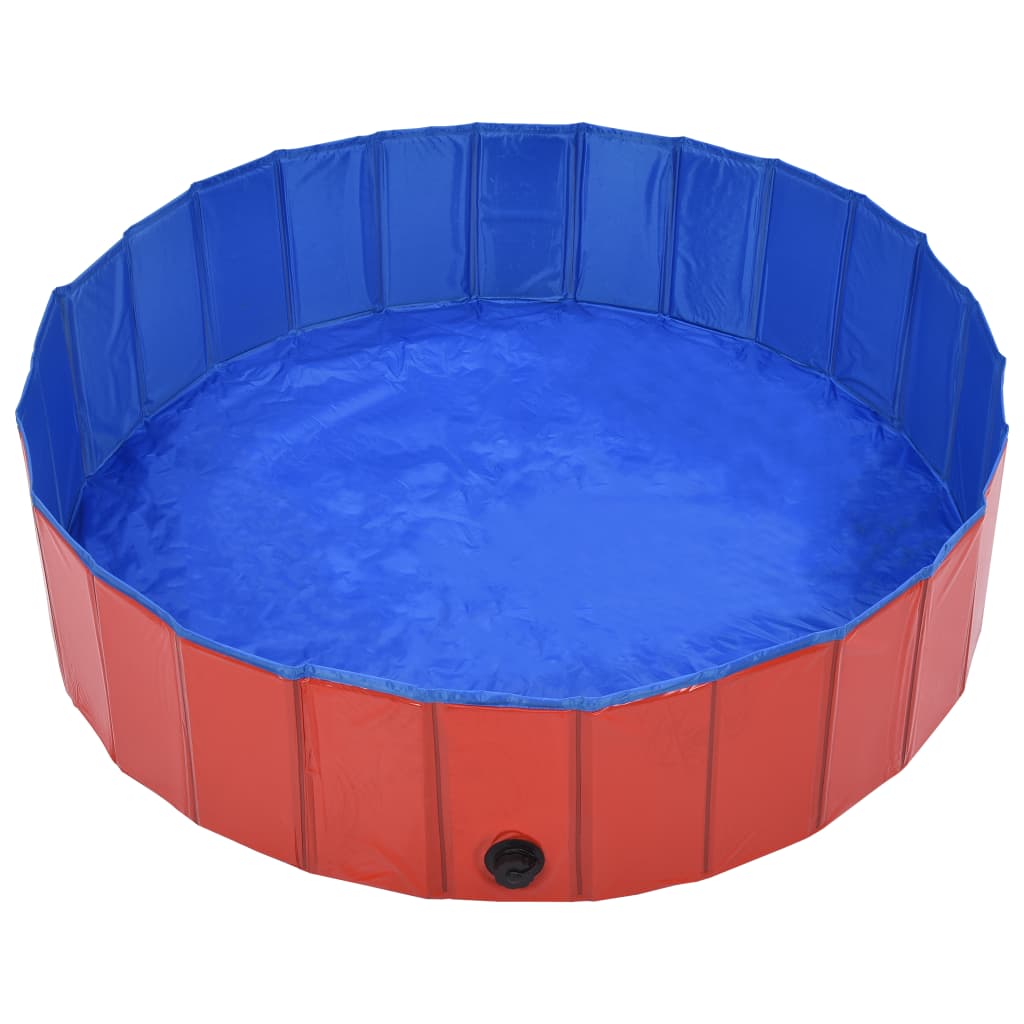 Piscina per Cani Pieghevole Rossa 120x30 cm in PVC - homemem39