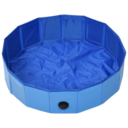Piscina per Cani Pieghevole Blu 80x20 cm in PVC | homemem39