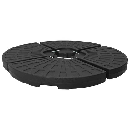 Base per Ombrellone a Forma di Ventaglio 4 pz Nero - homemem39