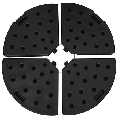 Base per Ombrellone a Forma di Ventaglio 4 pz Nero - homemem39