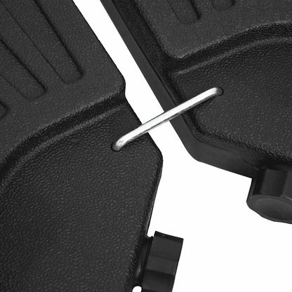 Base per Ombrellone a Forma di Ventaglio 4 pz Nero - homemem39