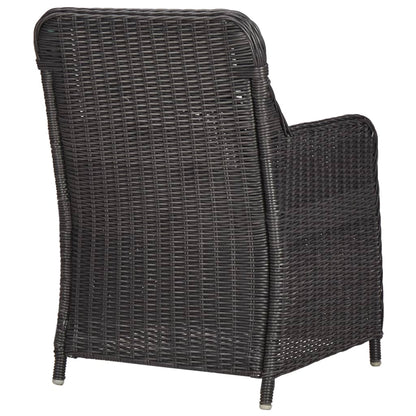 Set Bistrot da Giardino 3 pz con Cuscini in Polyrattan Nero - homemem39