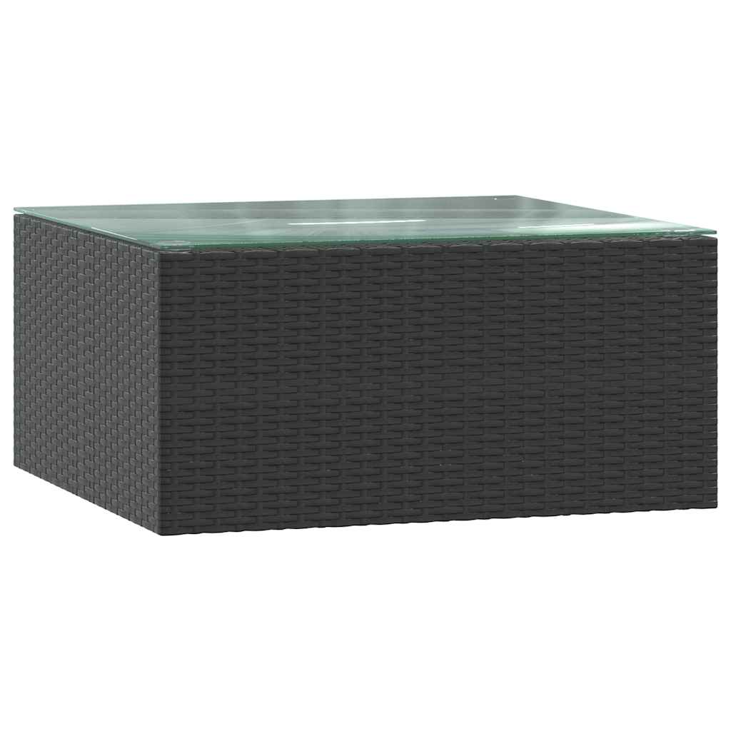 Set Divani da Giardino 7 pz con Cuscini in Polyrattan Nero | homemem39