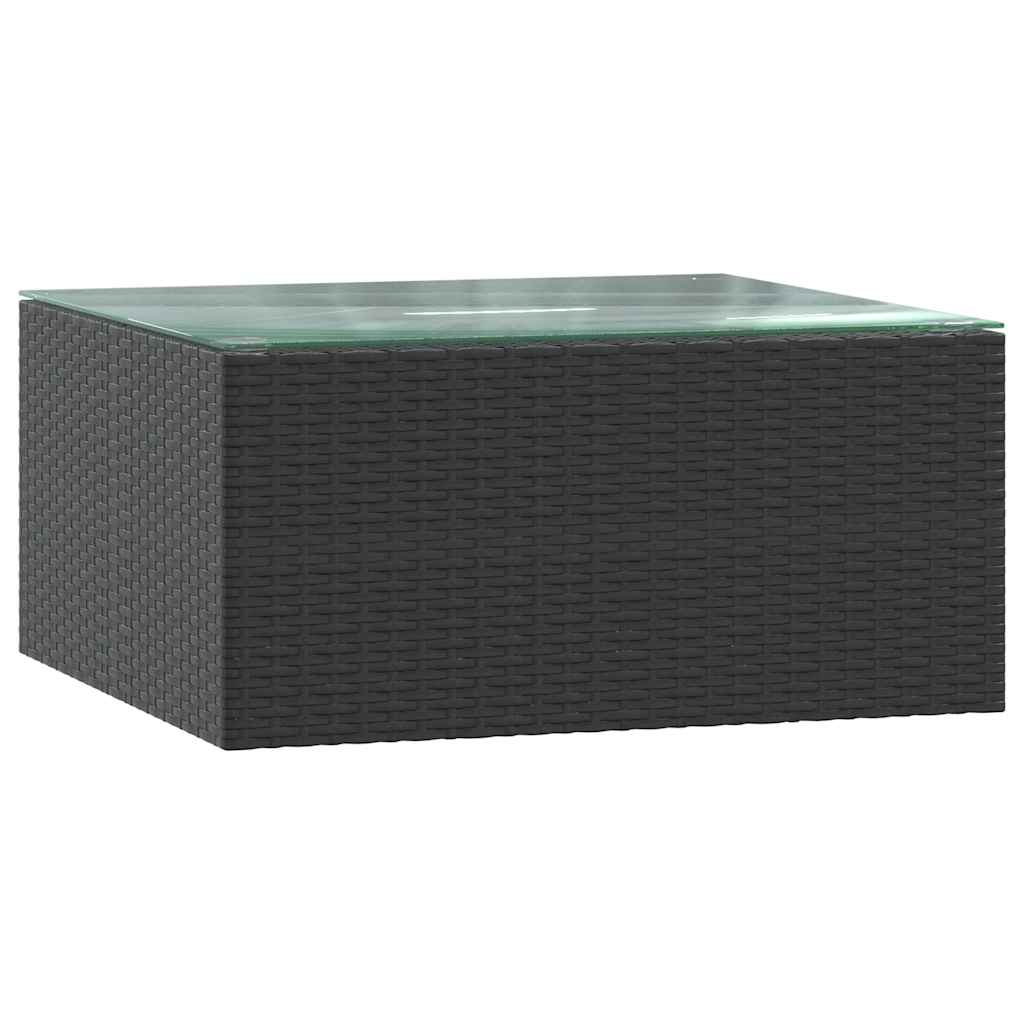 Set Divani da Giardino 7 pz con Cuscini in Polyrattan Nero | homemem39
