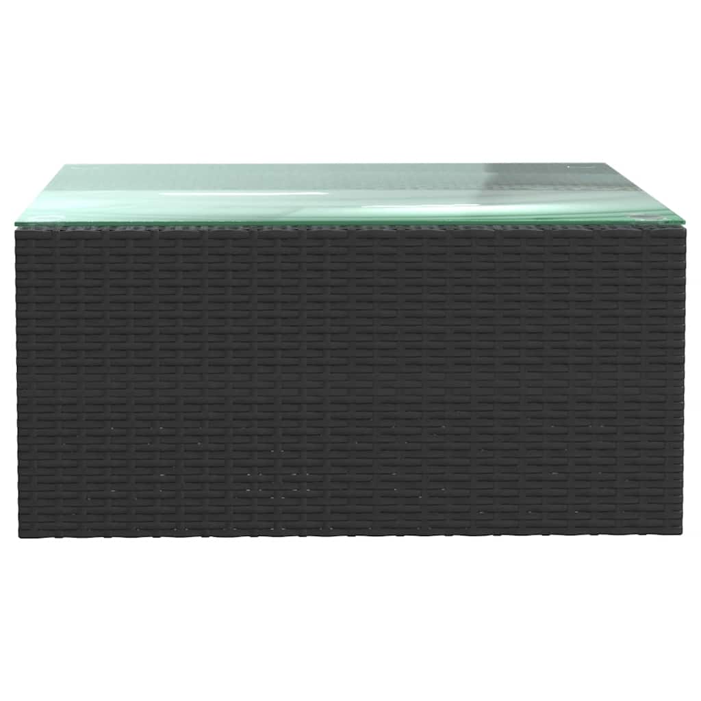 Set Divani da Giardino 7 pz con Cuscini in Polyrattan Nero | homemem39