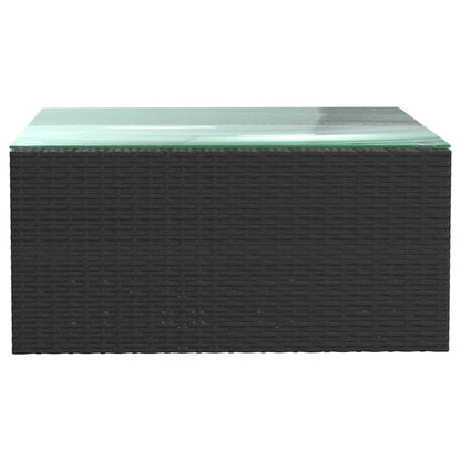 Set Divani da Giardino 7 pz con Cuscini in Polyrattan Nero | homemem39