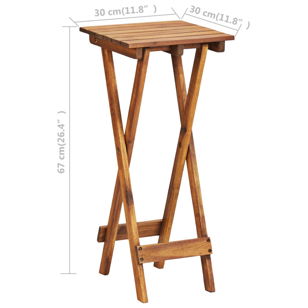 Piedistallo per Piante 30x30x67 cm in Massello d'Acacia - homemem39