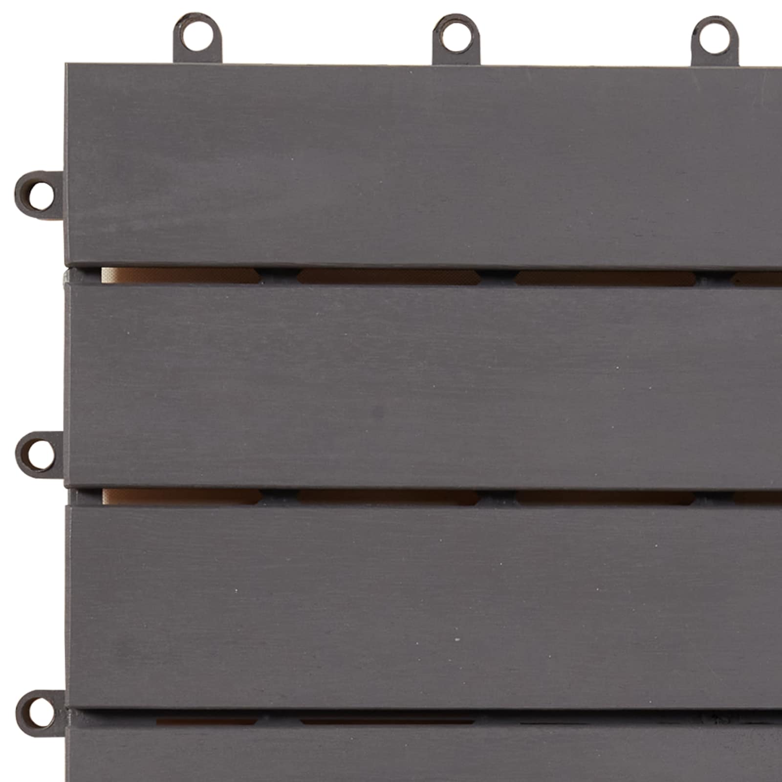 Piastrella per Decking 10 pcs Grigio 30 x 30 cm Legno di Acacia | homemem39