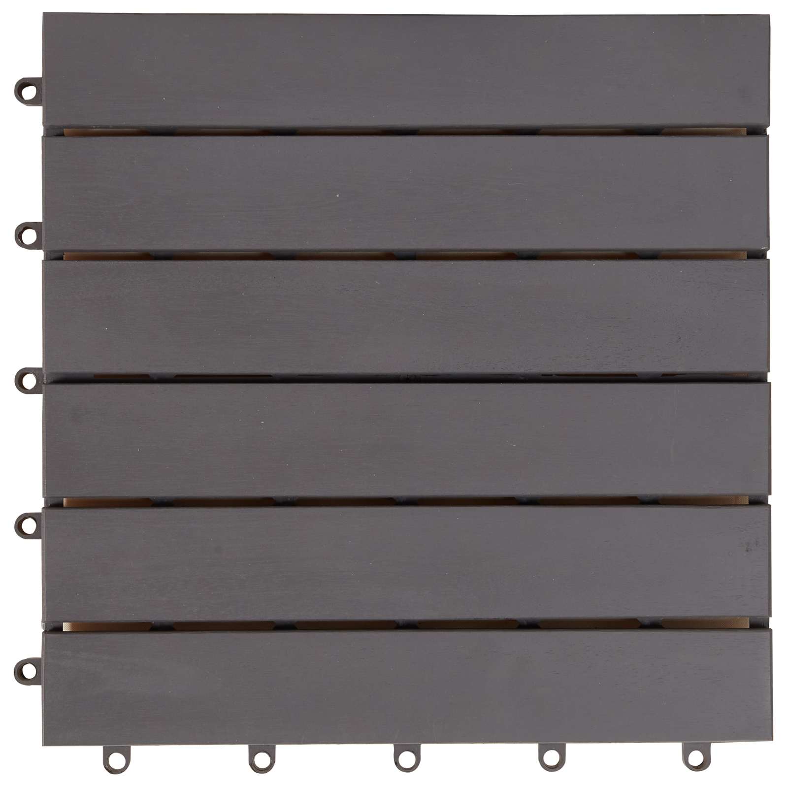 Piastrella per Decking 10 pcs Grigio 30 x 30 cm Legno di Acacia | homemem39
