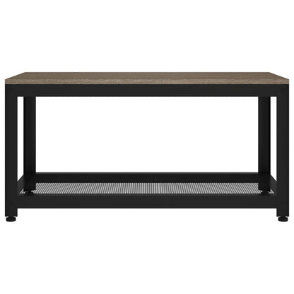 Tavolino da Salotto Grigio e Nero 90x45x45 cm in MDF e Ferro | homemem39