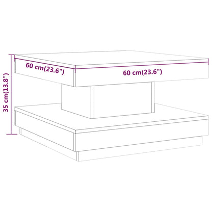 Tavolino da Salotto Marrone Chiaro 60x60x35 cm in MDF | homemem39