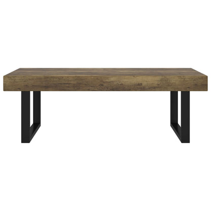 Tavolino Salotto Marrone Scuro e Nero 120x60x40 cm MDF e Ferro | homemem39