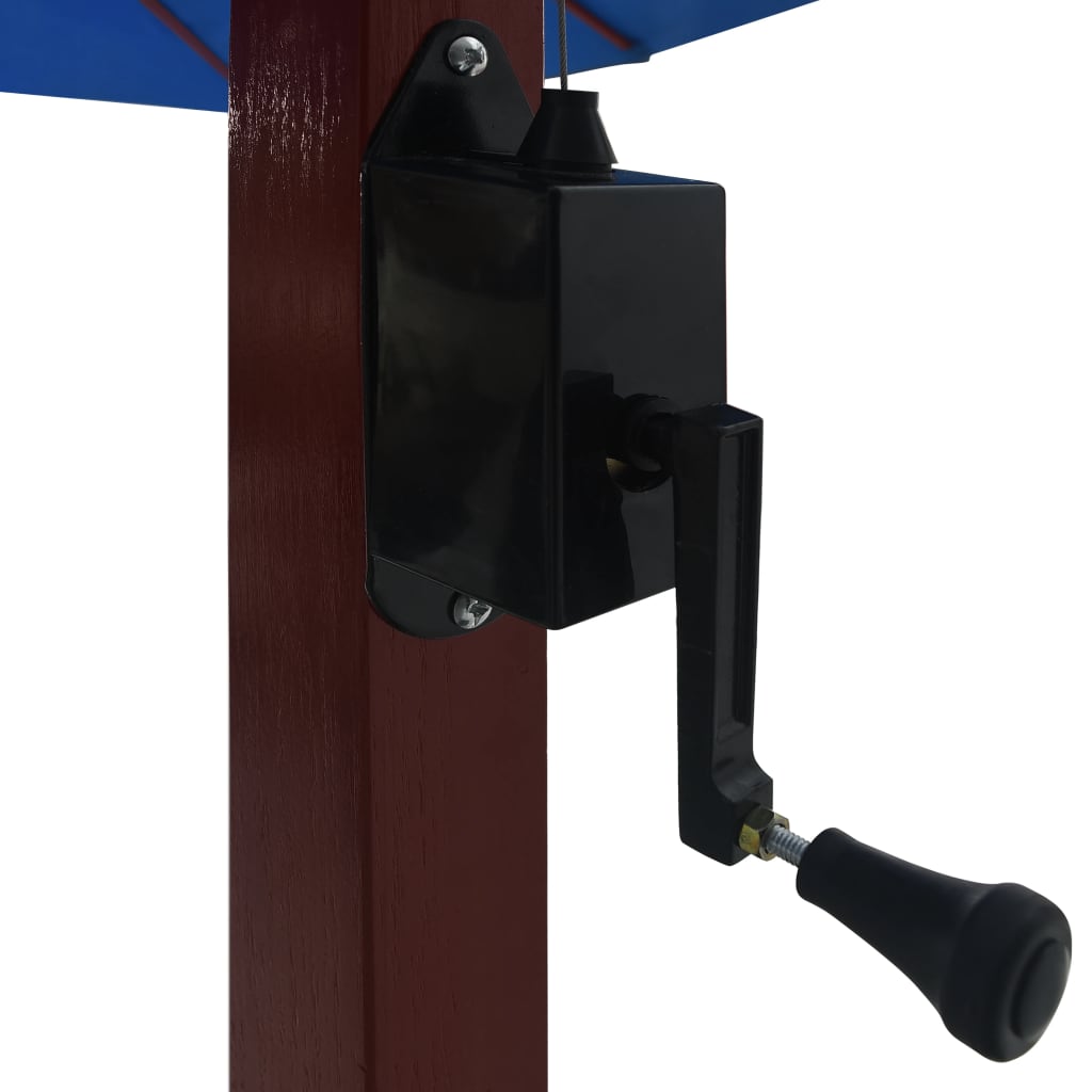 Ombrellone a Sbalzo con Palo in Legno 400x300 cm Blu - homemem39