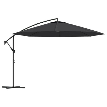 Ombrellone a Sbalzo Palo in Alluminio 350 cm Nero