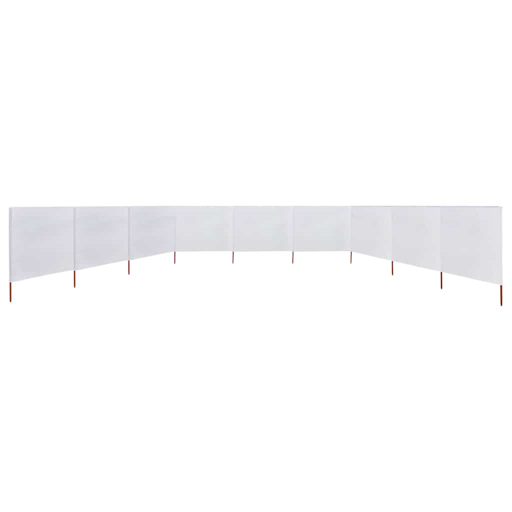 Paravento a 9 Pannelli in Tessuto 1200x120 cm Bianco Sabbia | homemem39