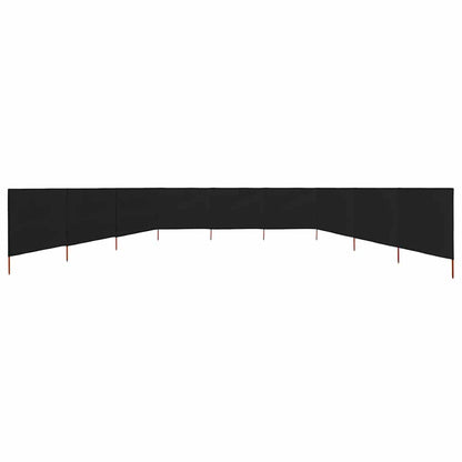 Paravento a 9 Pannelli in Tessuto 1200x120 cm Nero | homemem39