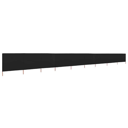 Paravento a 9 Pannelli in Tessuto 1200x160 cm Nero | homemem39