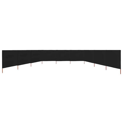 Paravento a 9 Pannelli in Tessuto 1200x160 cm Nero | homemem39