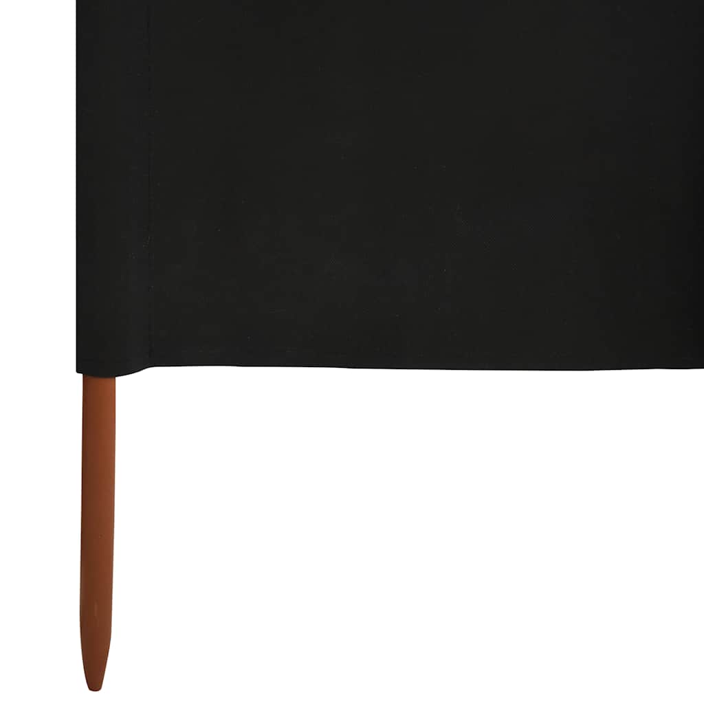 Paravento a 9 Pannelli in Tessuto 1200x160 cm Nero | homemem39
