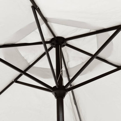 Ombrellone Bianco Sabbia 200x224 cm in Alluminio | homemem39