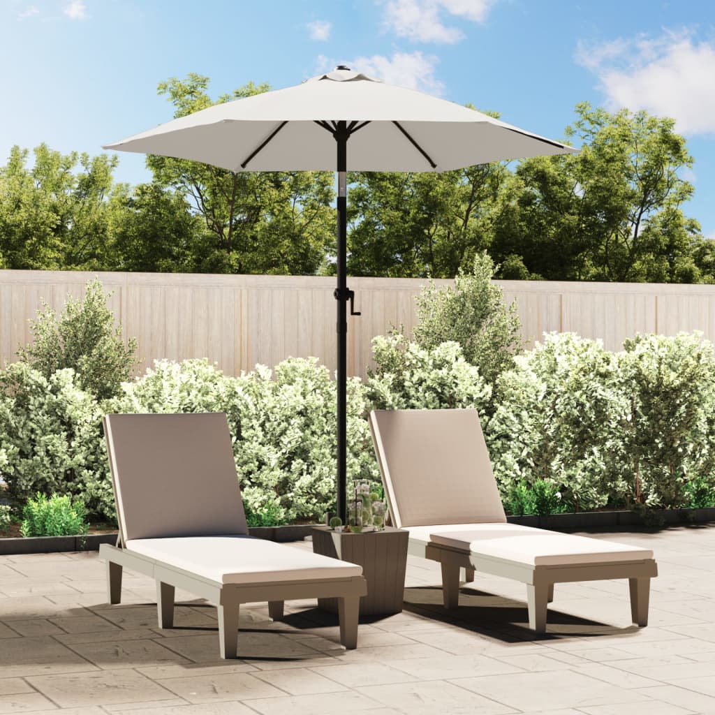 Ombrellone Bianco Sabbia 200x224 cm in Alluminio | homemem39