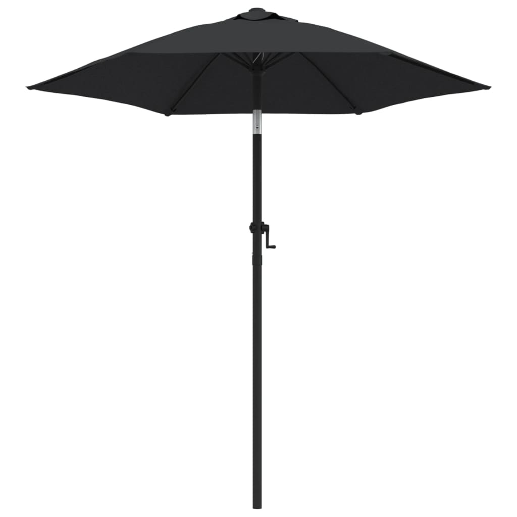 Ombrellone Nero 200x224 cm in Alluminio | homemem39